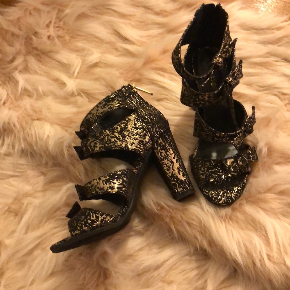Black and Gold heels